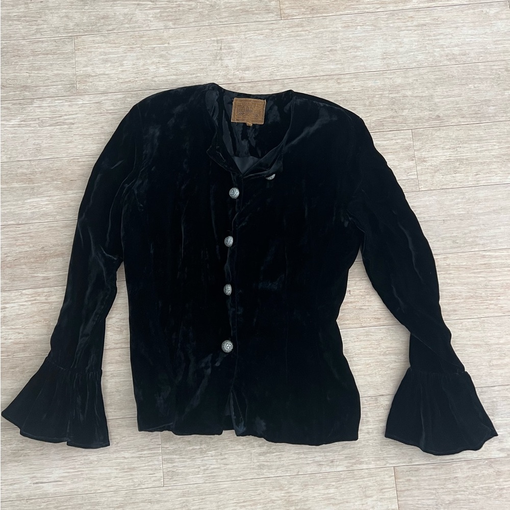 Double D Ranch velvet jacket with bell sleeves size M
